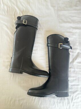 Dav Tall Rain Equestrian Field Riding Boots Fleece Lined US 8 / EUR 38